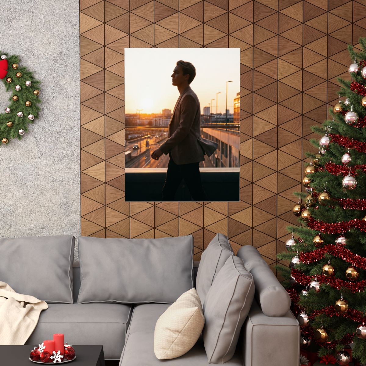 Matte Vertical Poster - Golden Hour Walk (8×10 & 36×54) |...