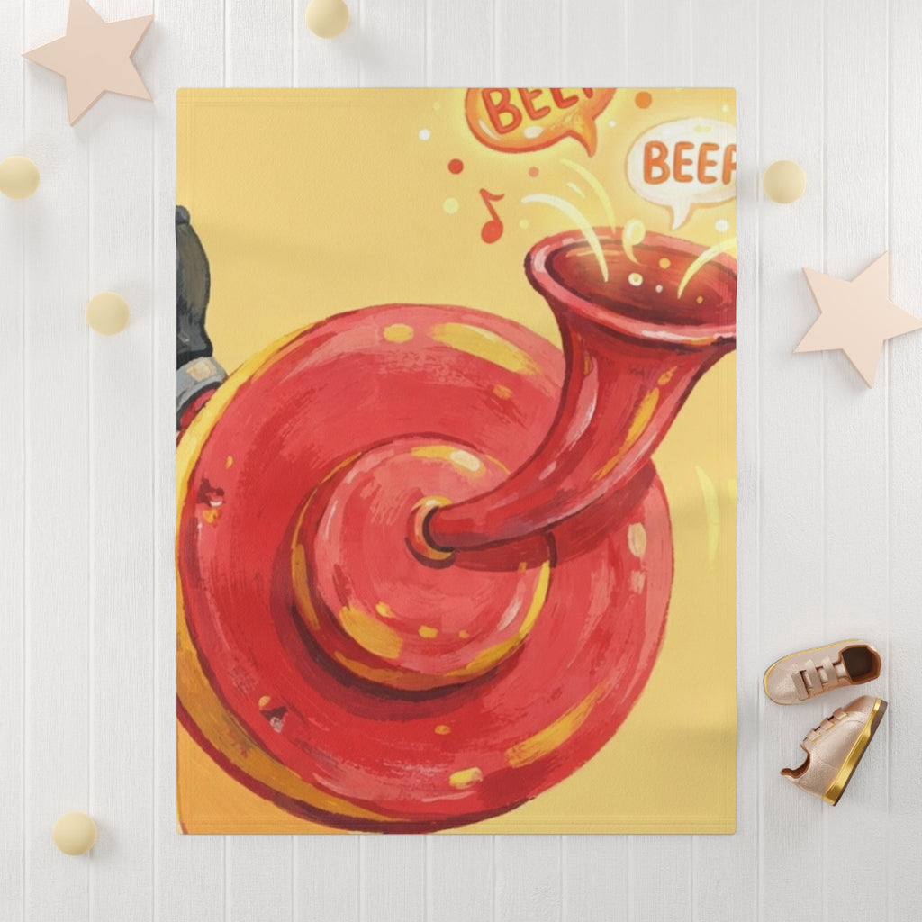 Soft Fleece Baby Blanket - Beep Beep Horn | Echovira Gallery