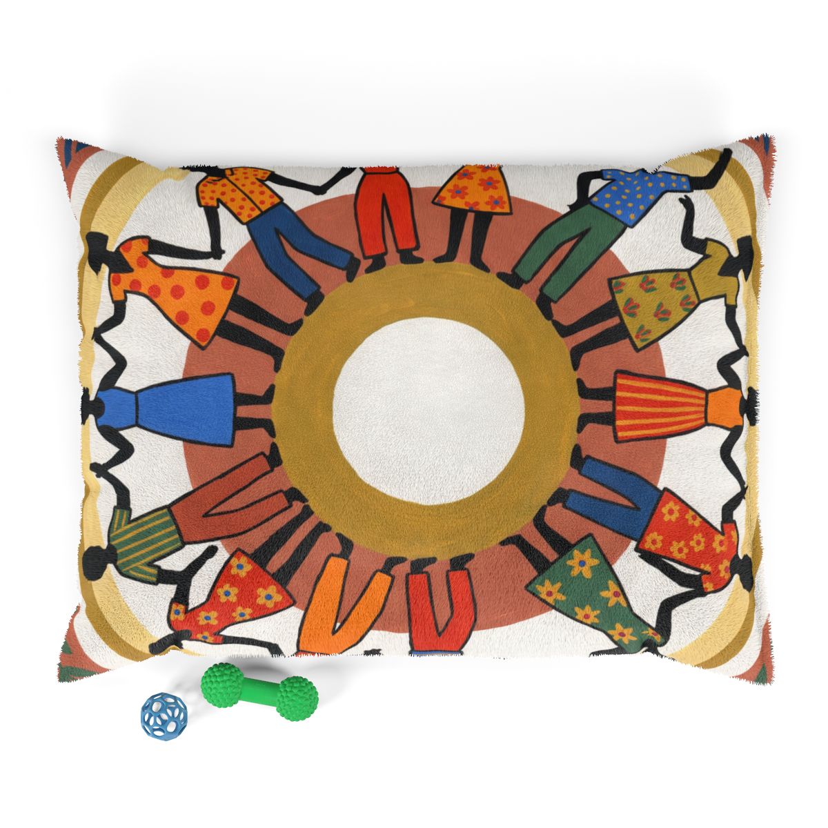 Pet Bed - Unity Mandala Folk Art | Echovira Gallery