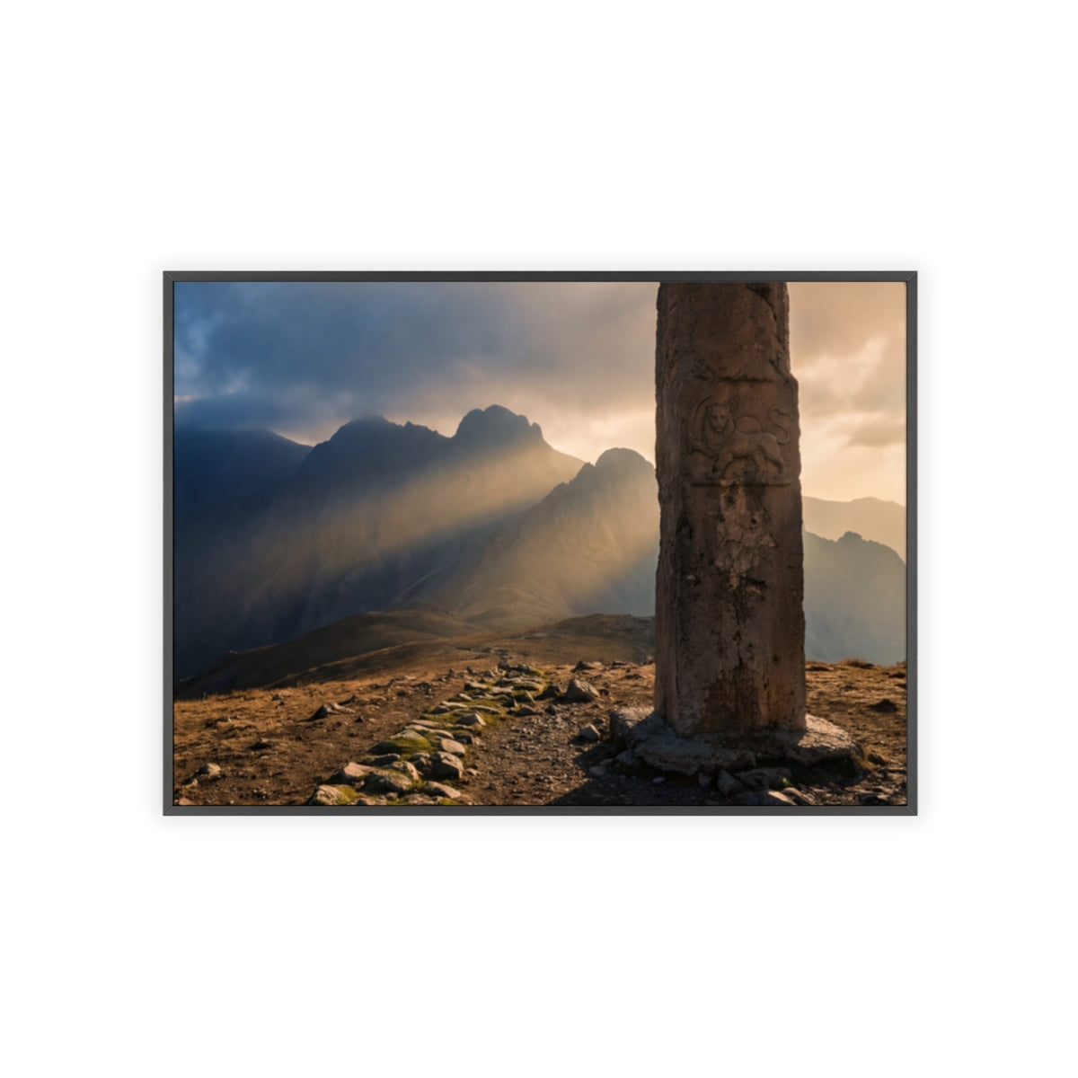 Wooden Framed Poster - Mystic Peak