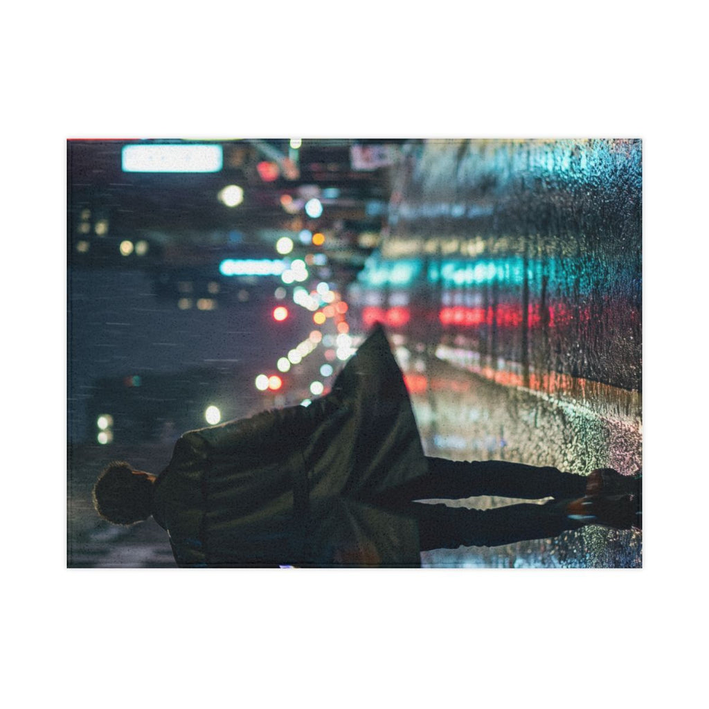 Rainy City Neon Walk Toddler Blanket