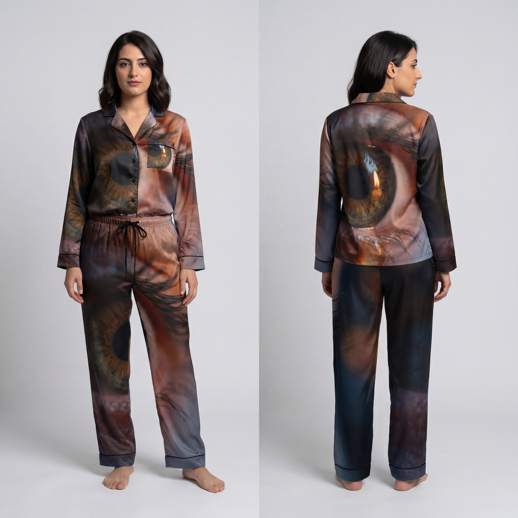 Women's Satin Pajamas - Luminous Tear
