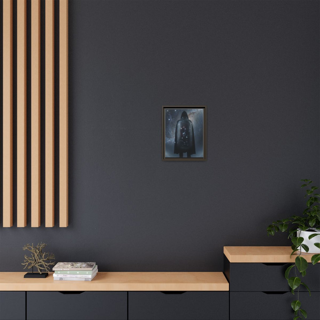 Framed Matte Canvas - Cosmic Sentinel — Espresso / 1.25"......