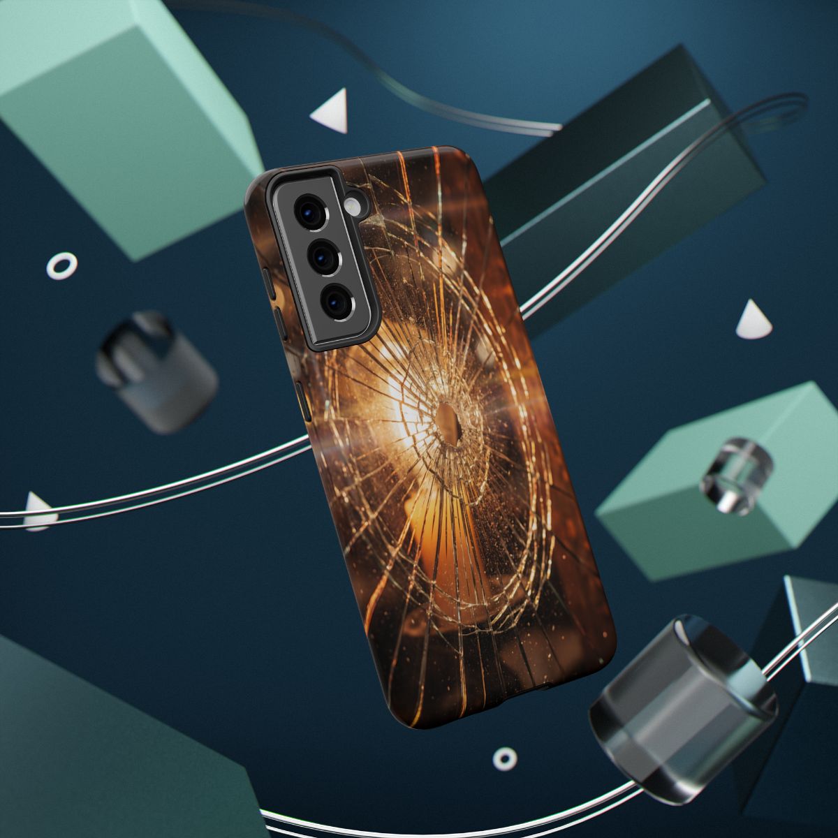 Impact-Resistant Case - Moody Fractured Glass