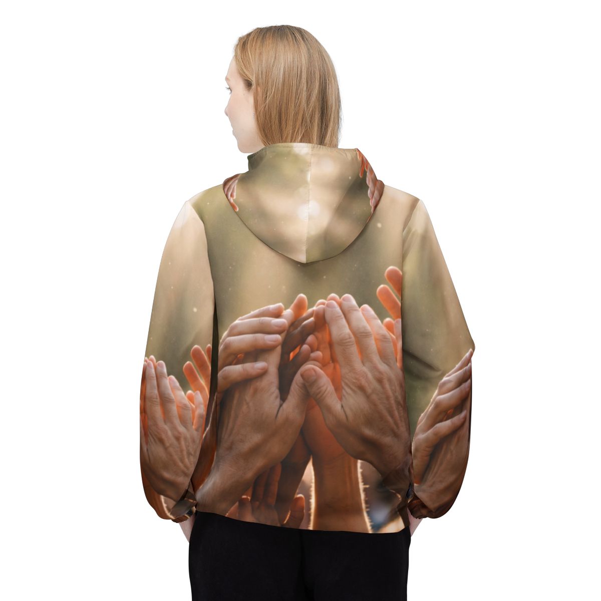 Unisex Windbreaker Jacket - Golden Rays of Unity Wall Art |...