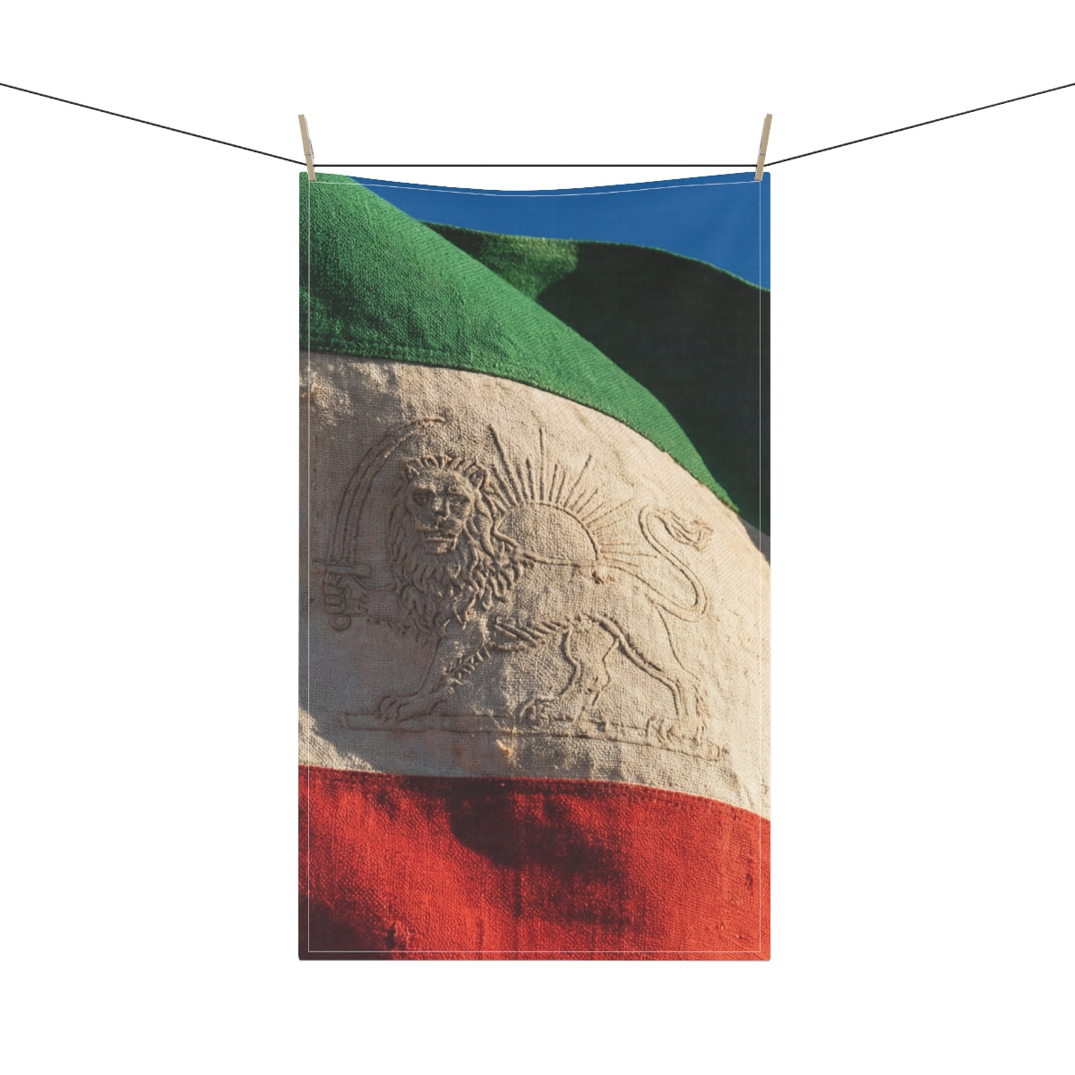 Tea Towels - Vintage Persian Lion and Sun Flag Art |...