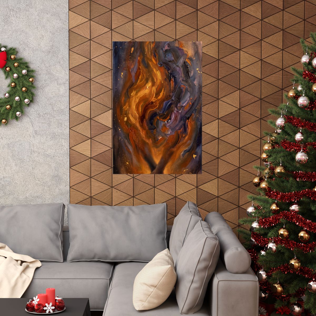 Matte Vertical Poster - Ember Resonance Wall Art (8×10 &......