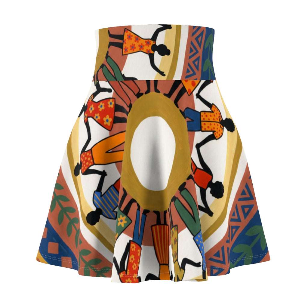 Women's Skater Skirt - Unity Mandala Folk Art | Echovira...