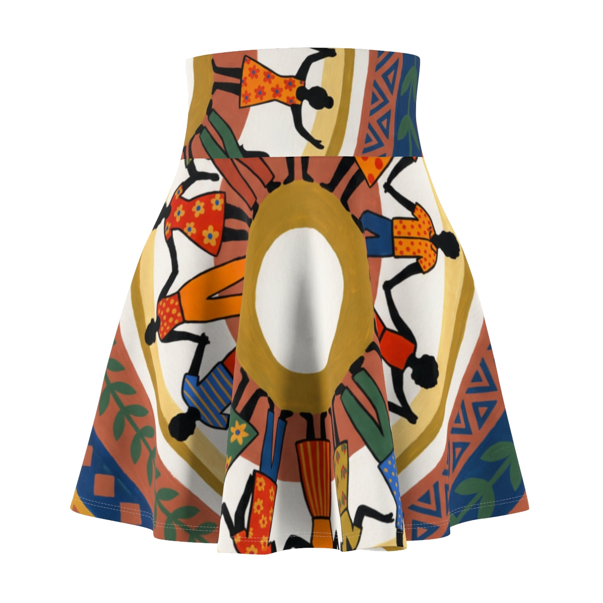 Women's Skater Skirt - Unity Mandala Folk Art | Echovira...