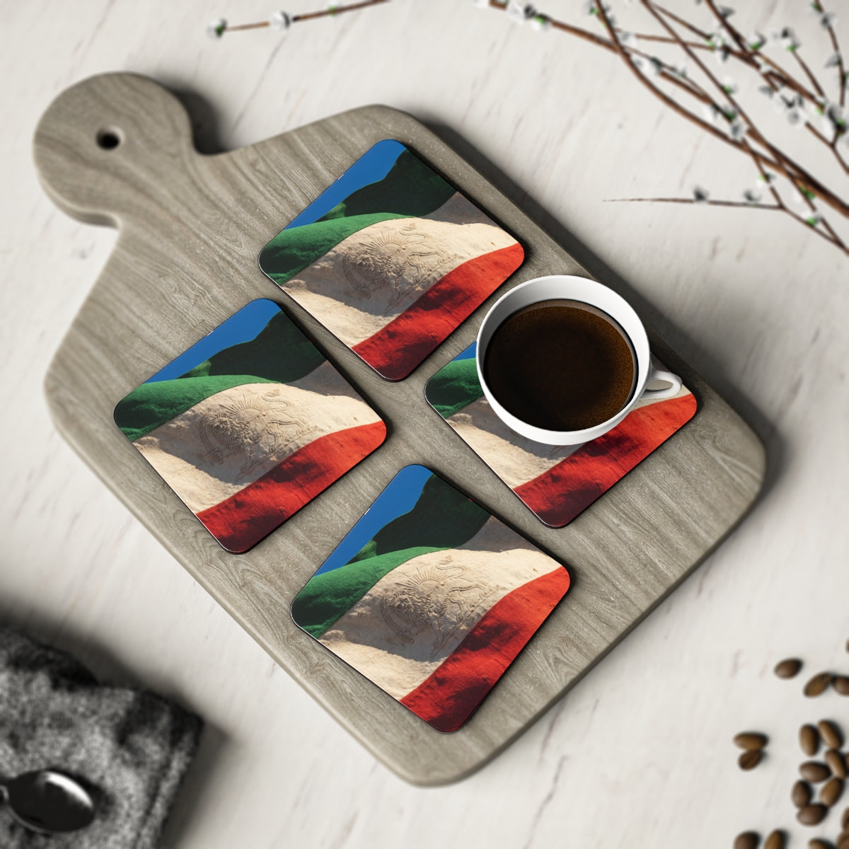 Drink Coasters - Vintage Emblem Set
