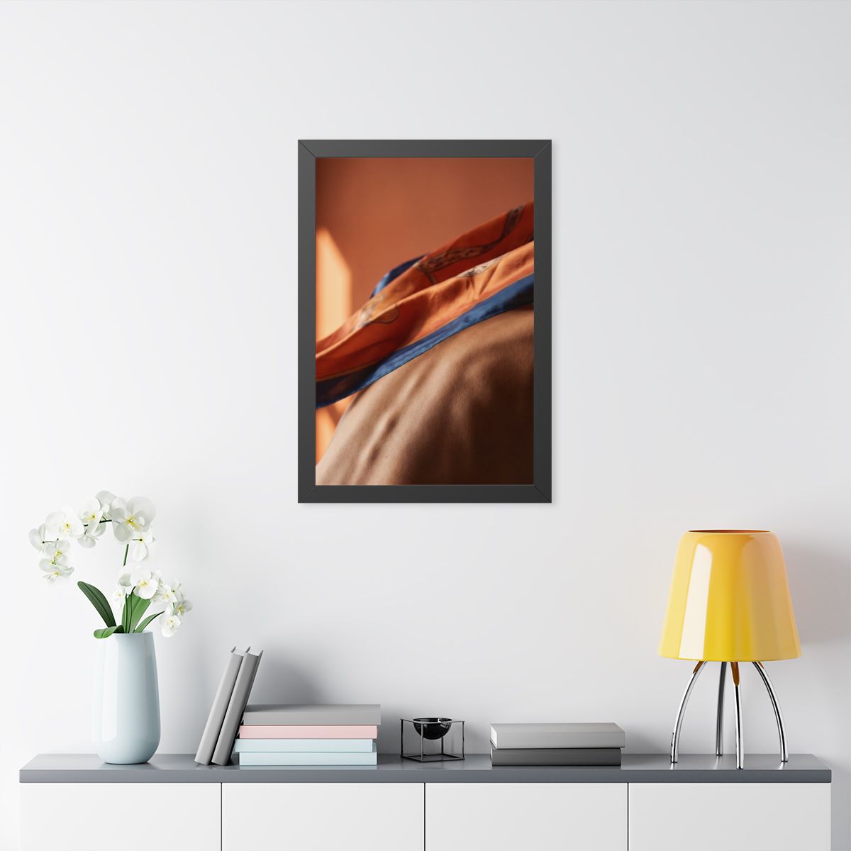 Framed Vertical Poster - Silk Silhouette — Black (11×14... |...