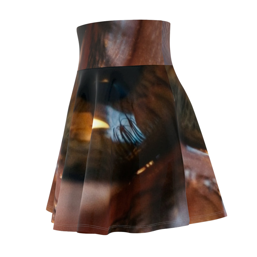 Women's Skater Skirt - Amber Iris Reflection Fine Art Print...