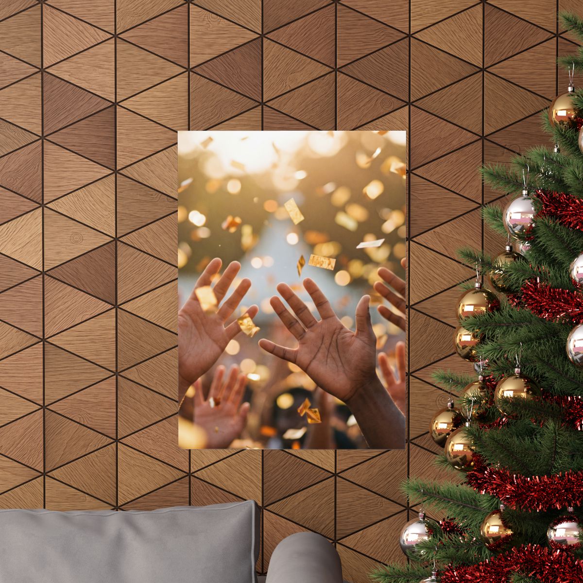 Matte Vertical Posters - Golden Festival Celebration Art......