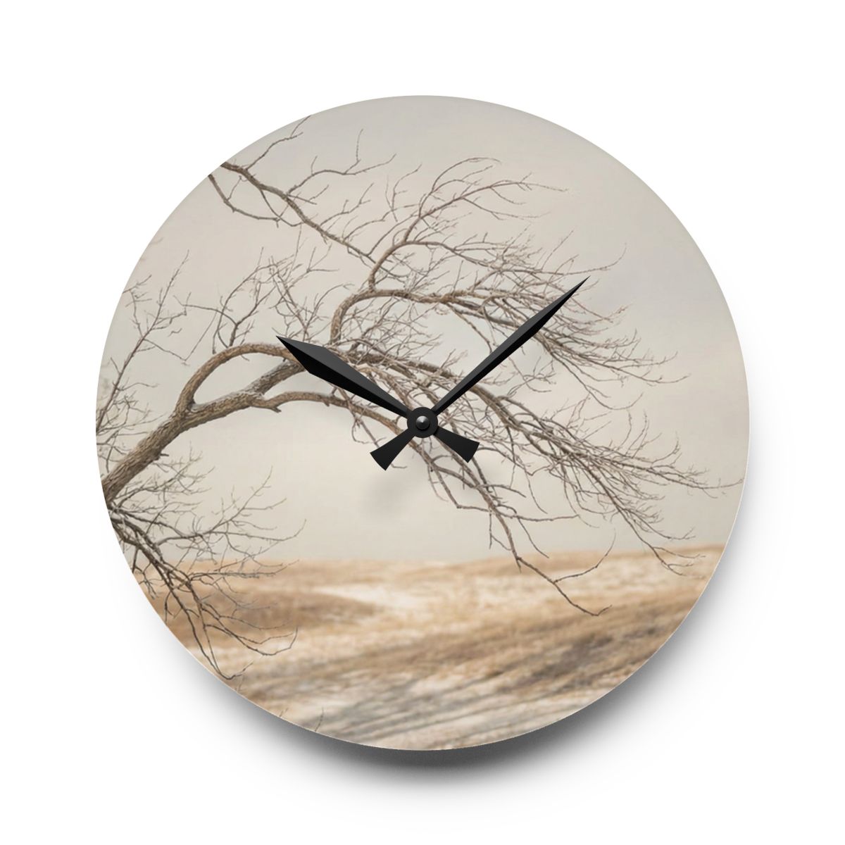 Acrylic Wall Clock - Minimalist Tree