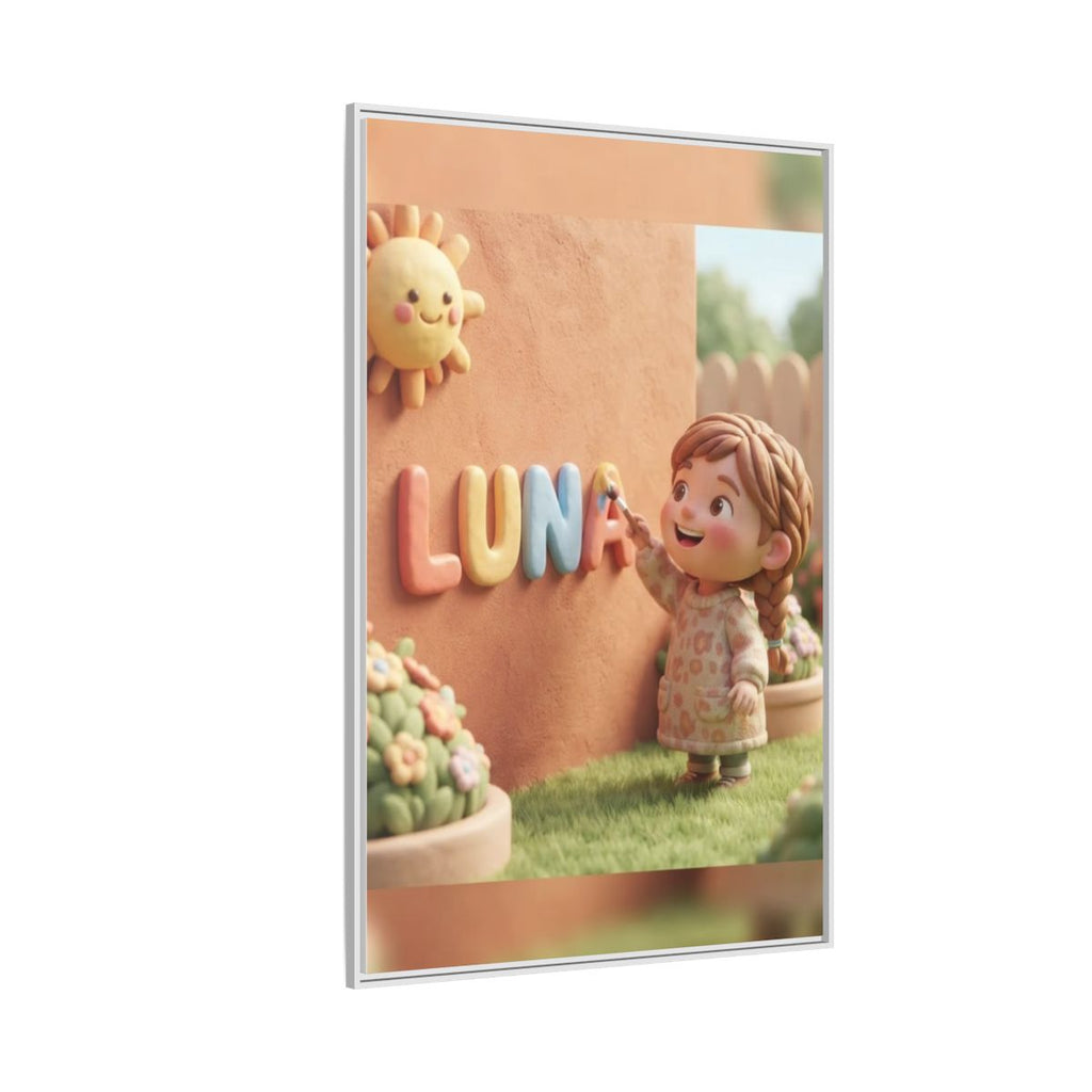 Matte Canvas Framed - Luna Sunshine Clay — White / 1.25"......