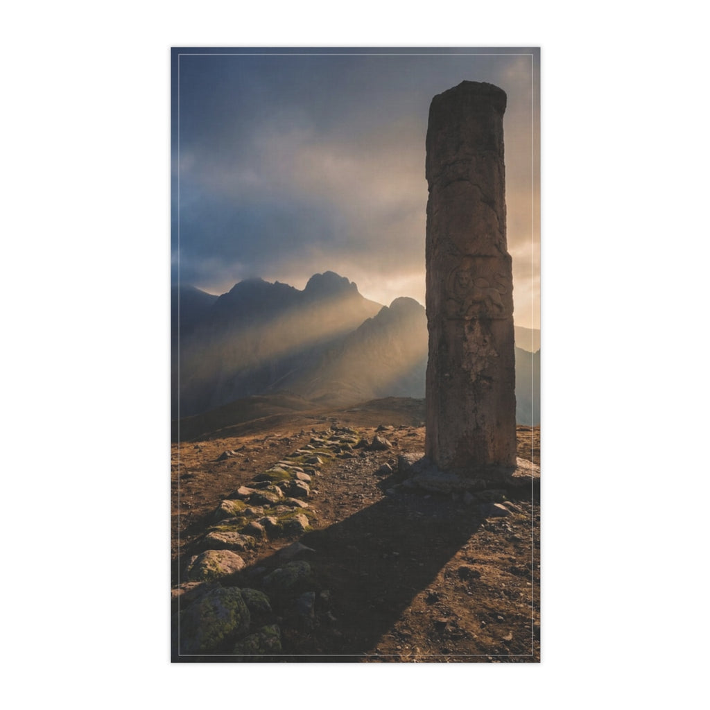 Tea Towels - Mystic Monolith Ancient Persian Mountain Art |...