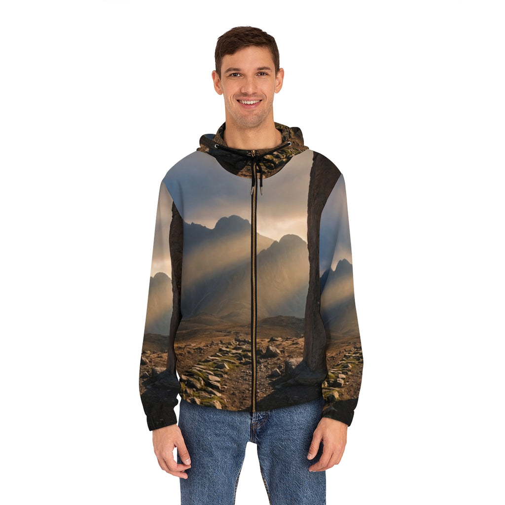 Men's Full-Zip Hoodie - Mystic Monolith Ancient Persian... |...