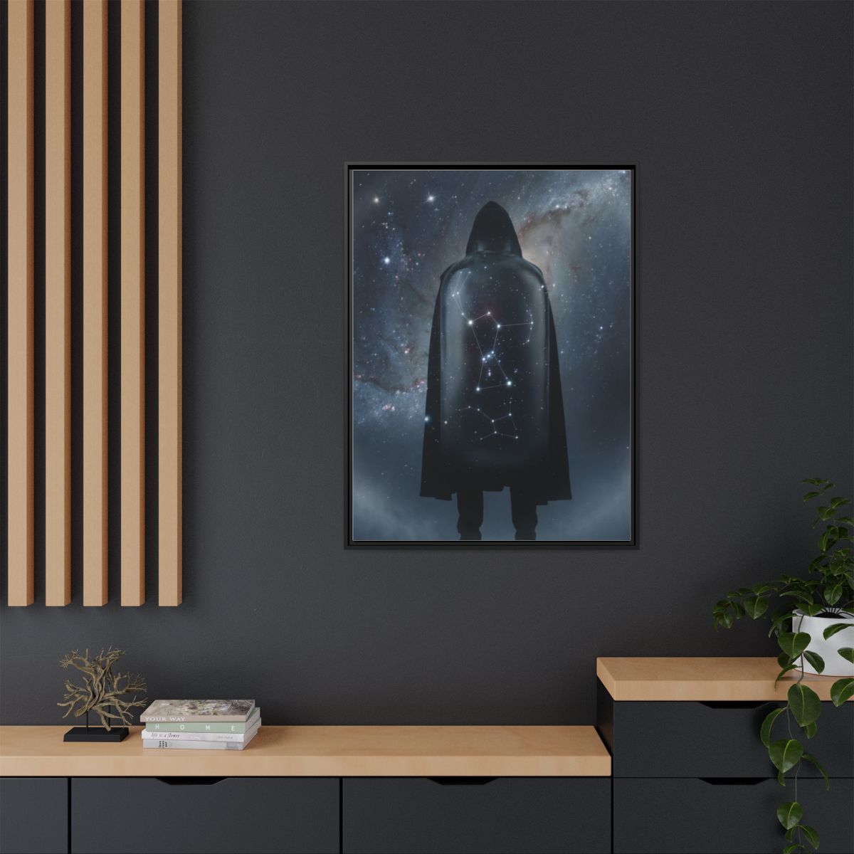 Framed Matte Canvas - Cosmic Sentinel — Black / 1.25" (8×10...