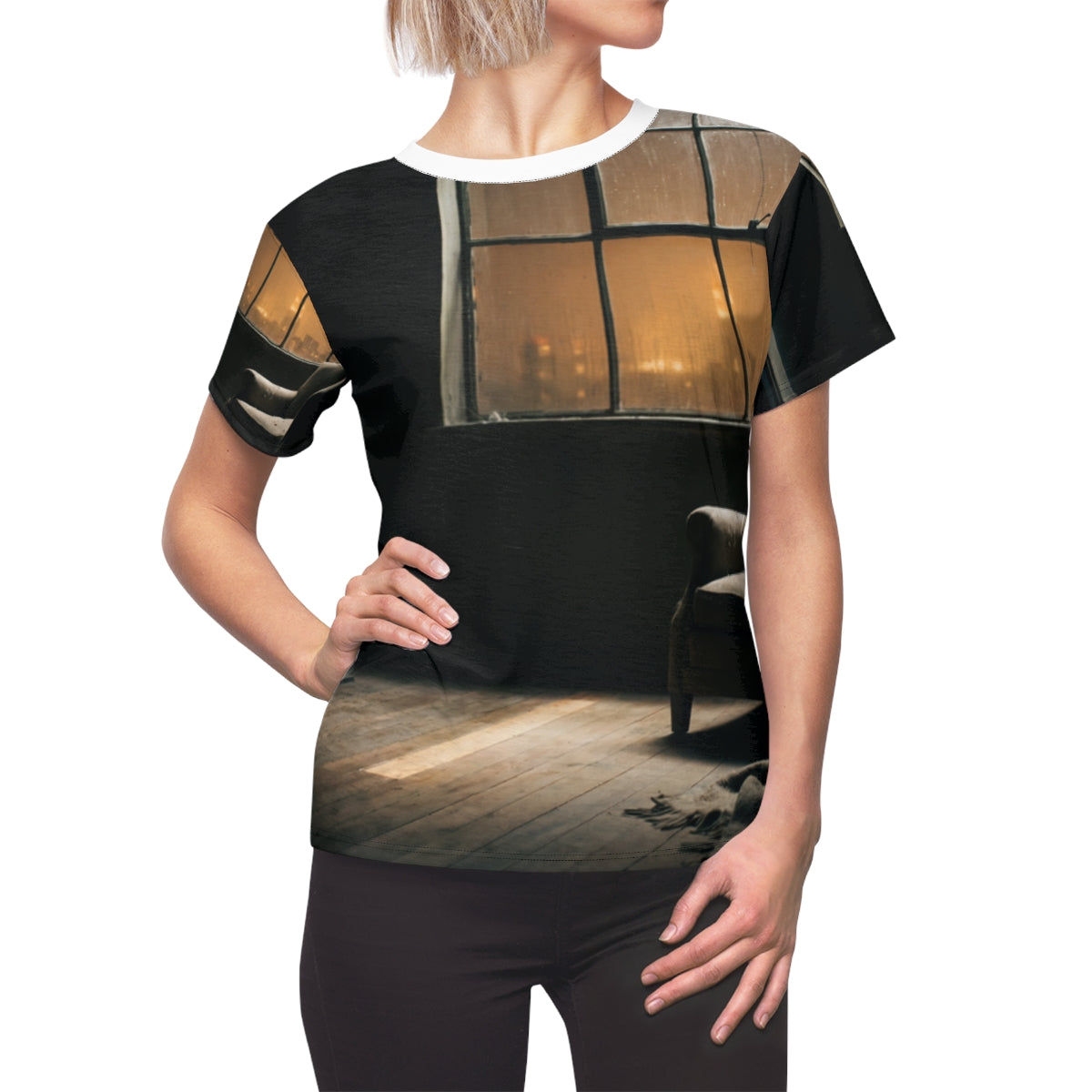 Women's Cut & Sew Tee - Rainy Solitude | Echovira Gallery