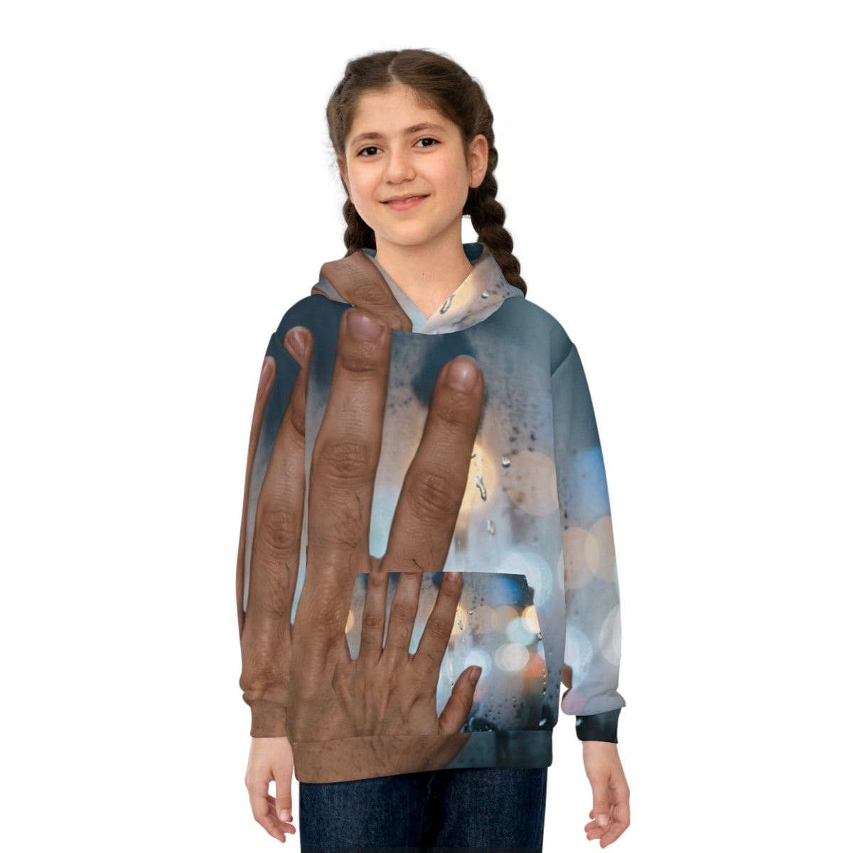 Children's Hoodie Rainy City Window Art