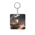 Square Keychain - Midnight City Silhouette | Echovira...