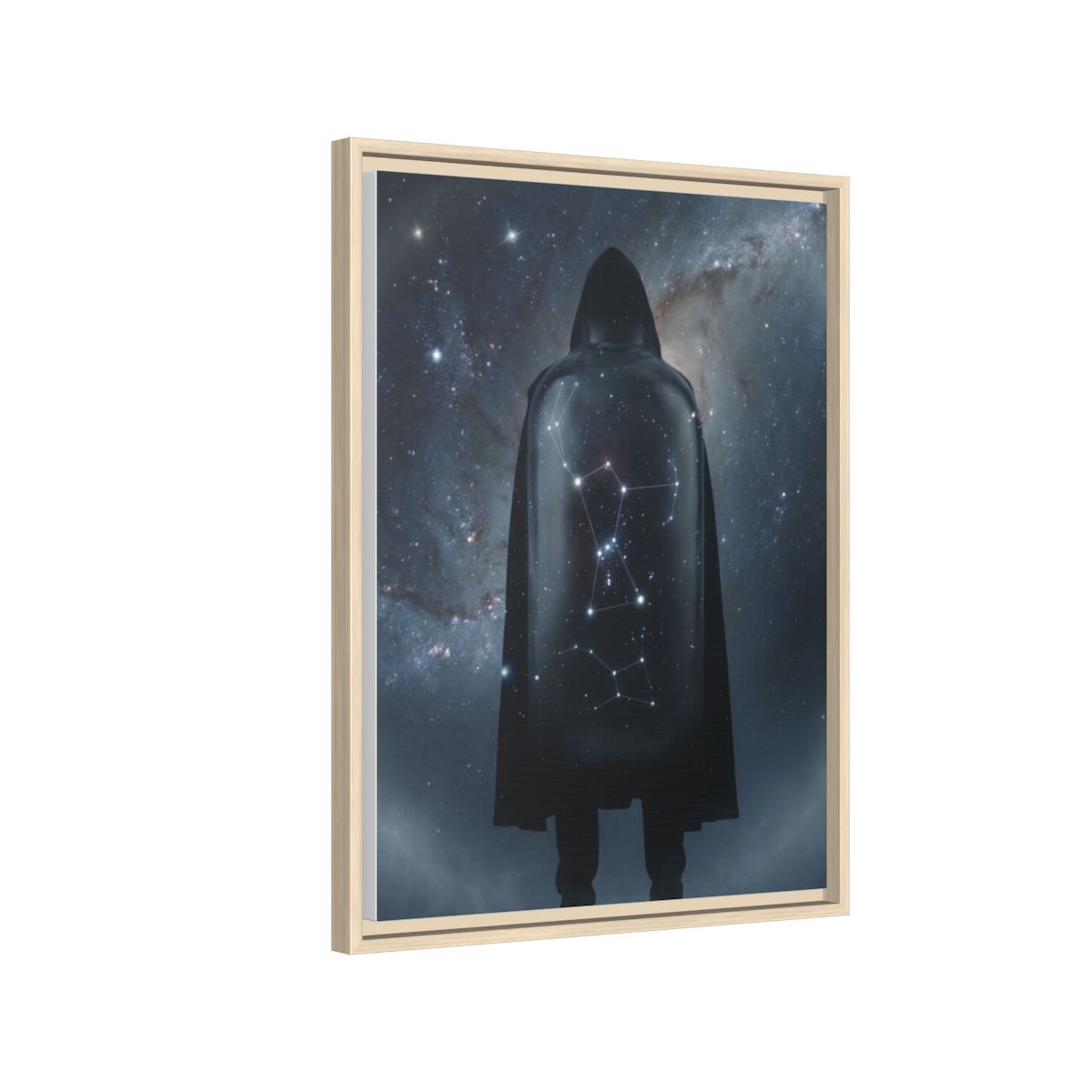 Framed Matte Canvas - Cosmic Sentinel — Natural / 1.25" (8×10, 9×12, 11×14, 12×16, 10×20, 12×18, 16×20, 16×24, 12×36, 18×24, 20×24, 16×32, 20×30, 24×30, 16×48, 24×32, 24×36, 24×48, 20×60, 30×40, 32×48, 30×60 & 40×60)