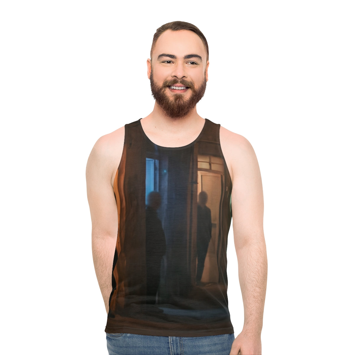 Men's Unisex Tank Top - Nocturnal Alleyway Misty Street Art...