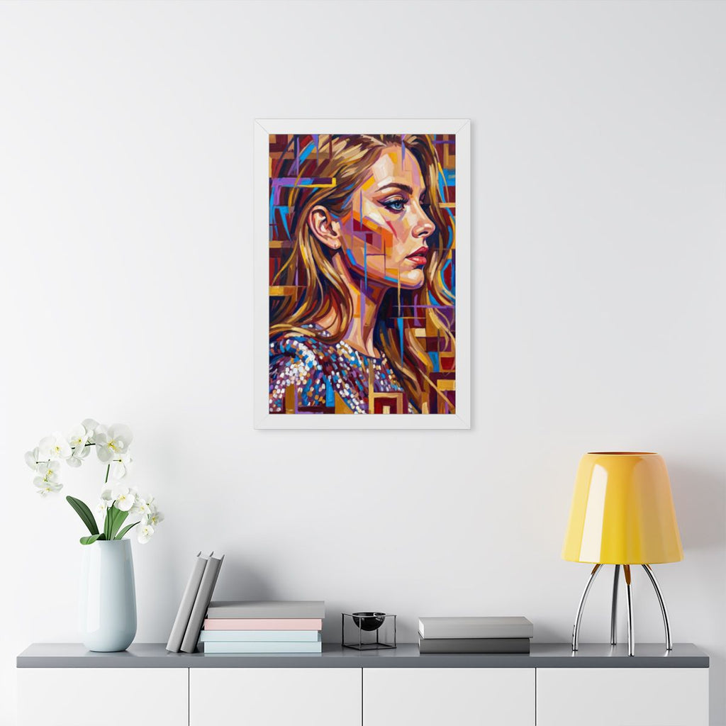 Framed Vertical Poster - Shattered Elegance (11×14, 12×16......
