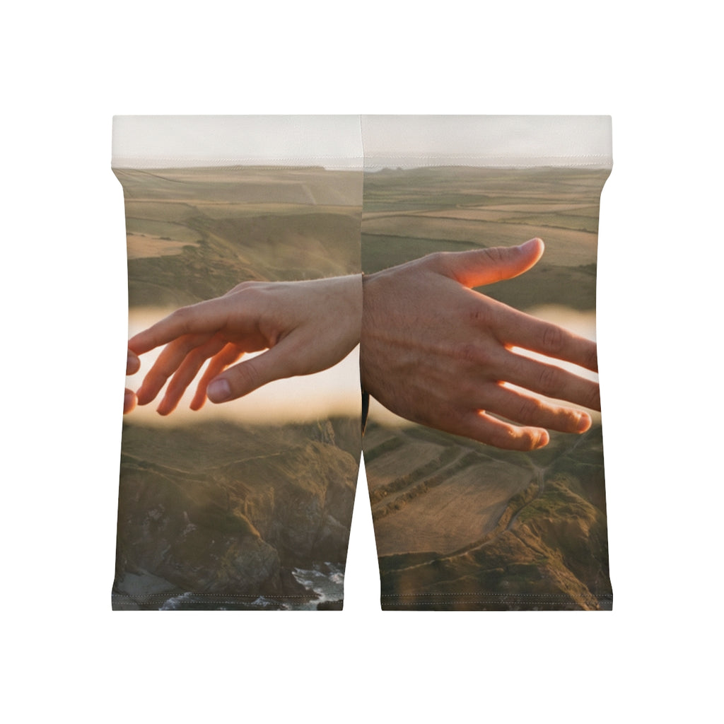 Women's Biker Shorts - The Infinite Touch | Ethereal Coastal...