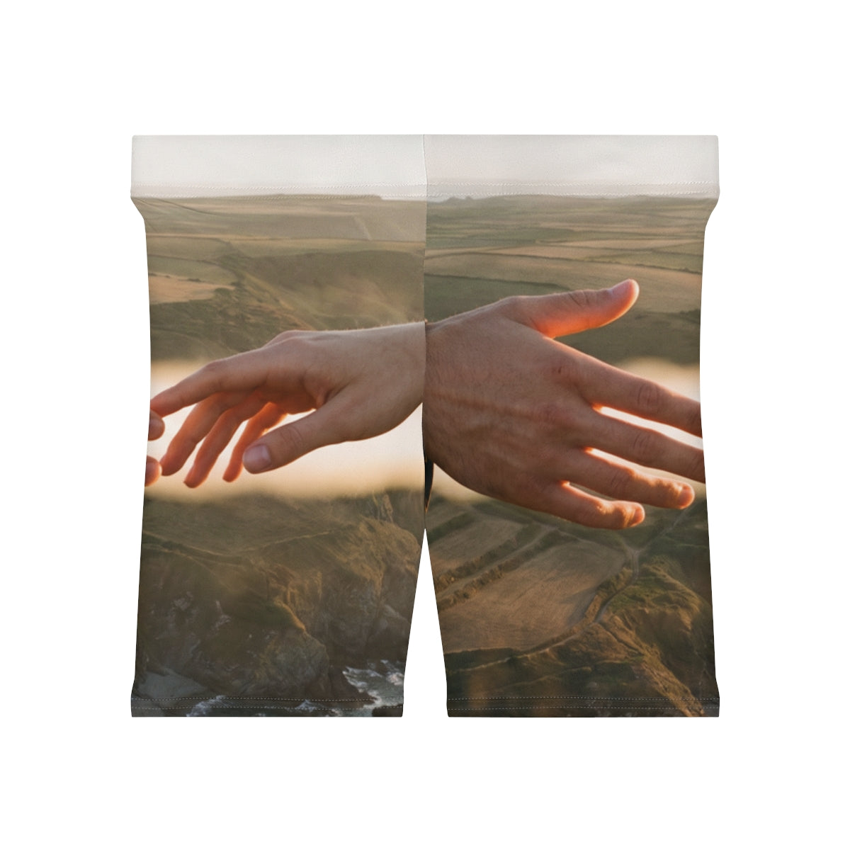 Women's Biker Shorts - The Infinite Touch | Ethereal Coastal...