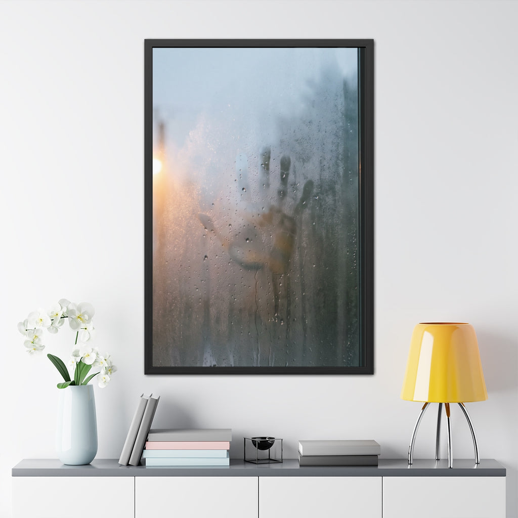 Framed Posters - Rainy Window Steamed Glass Mood Art —... |...