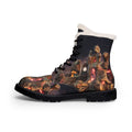 Cosmic Sentinels Men's Fur Leather Boots