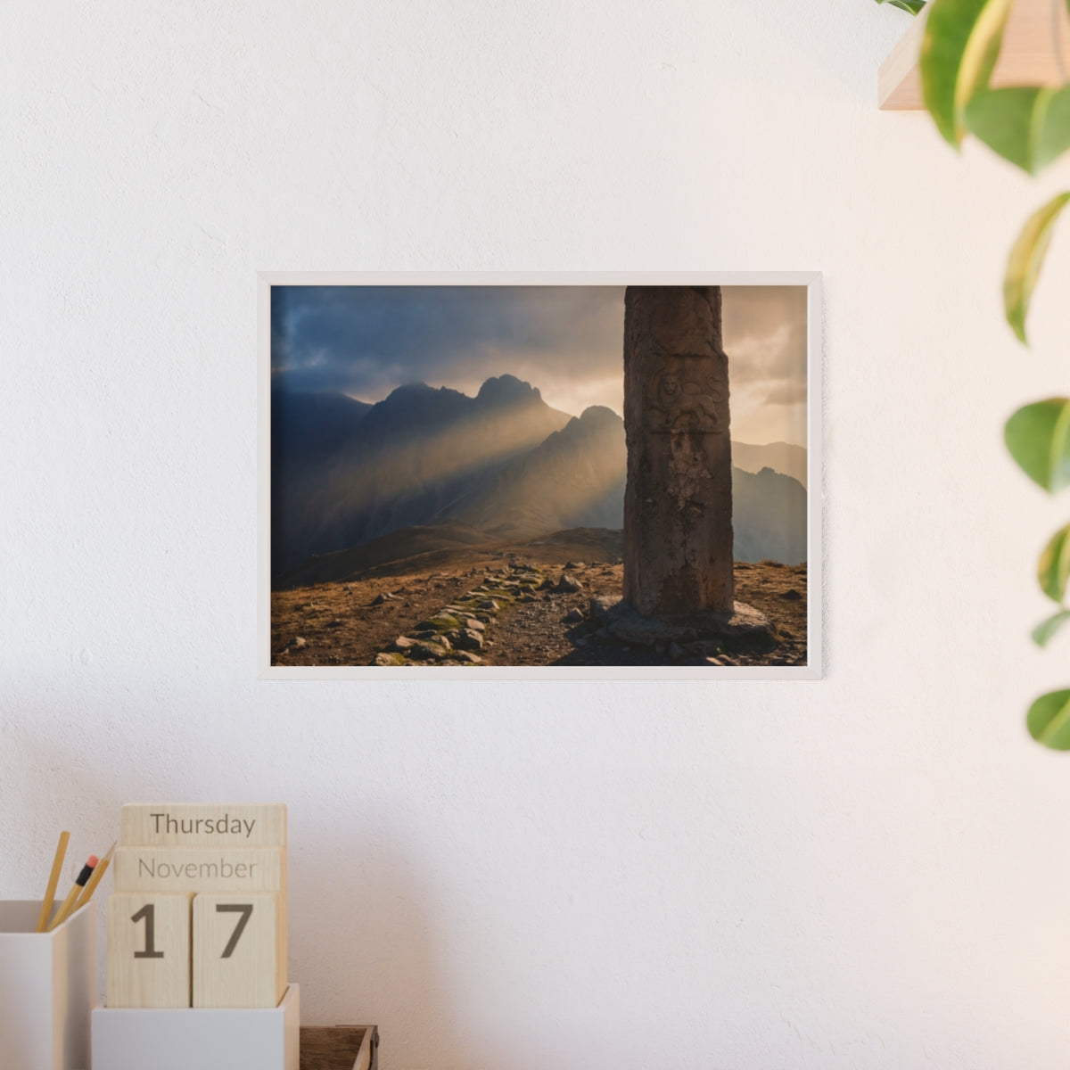 Wooden Frame Poster - Majestic Peak
