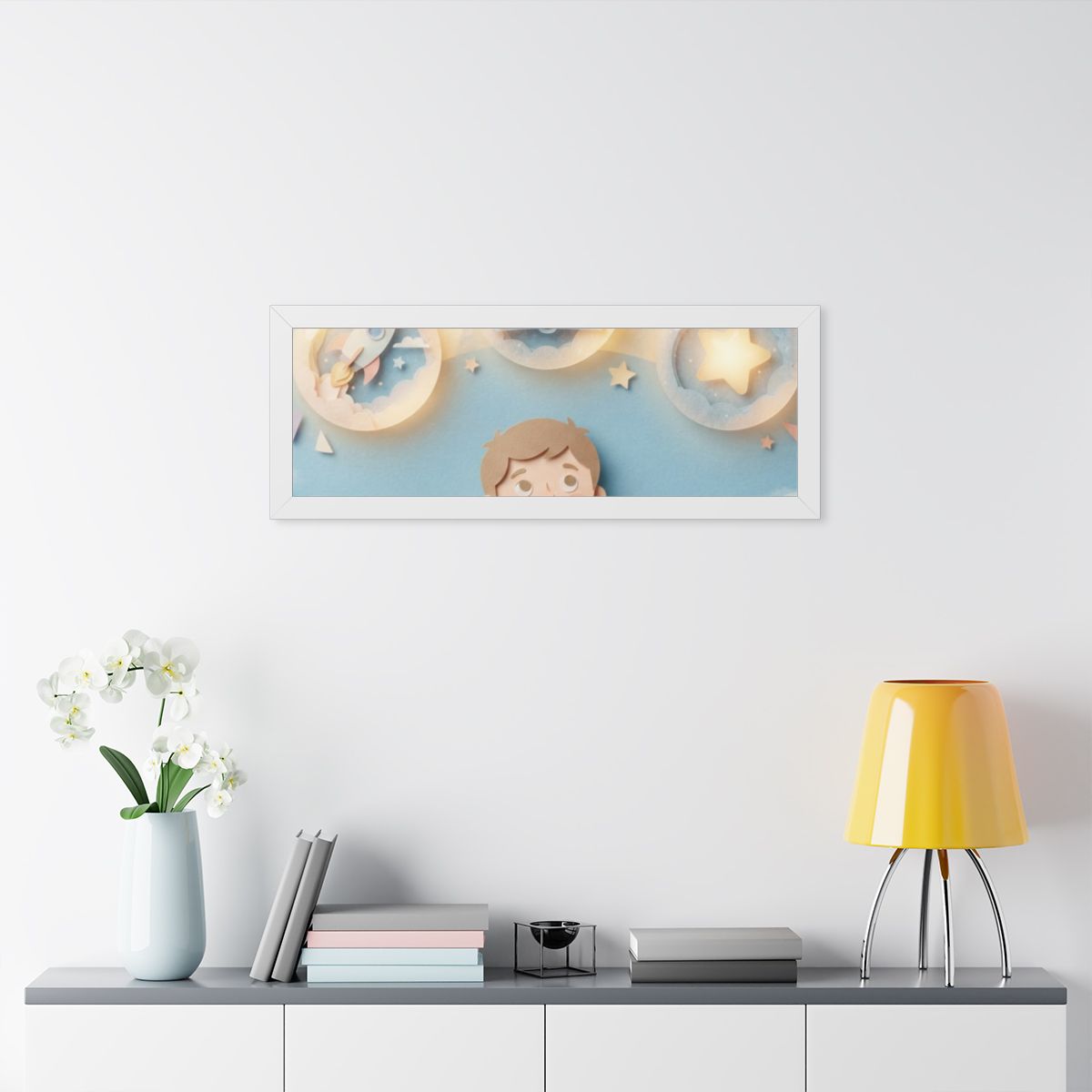 Framed Horizontal Poster - Sky Wonder — White (14×11, 16×12...