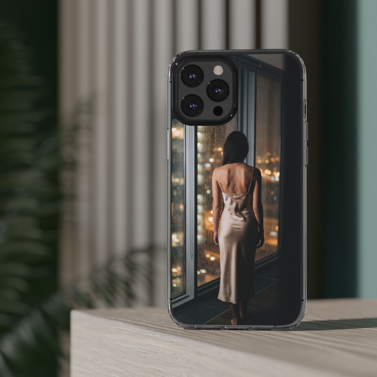 Clear Impact-Resistant Cases - Clear Phone Case - Rainy Mood...
