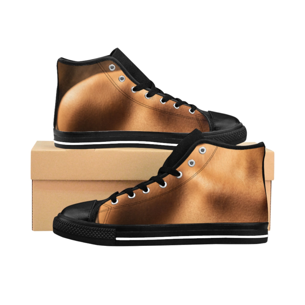 Women's Classic Sneakers - Amber Warmth and Silk Silhouette...