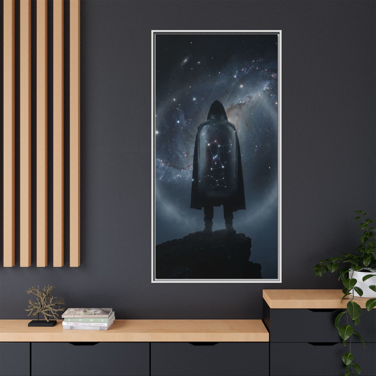 Framed Matte Canvas - Cosmic Sentinel — White / 1.25" (8×10...