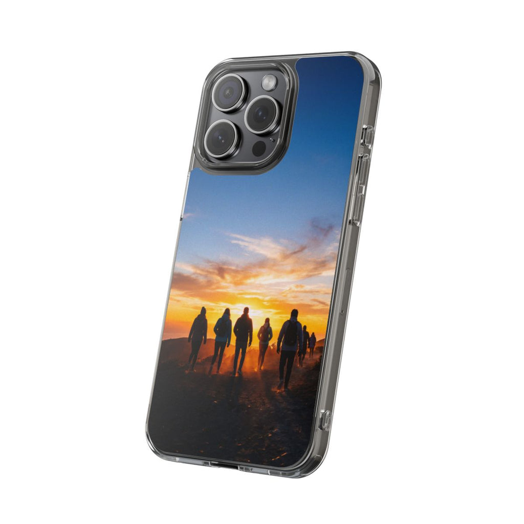 Clear Impact-Resistant Case - Sunset Peaks