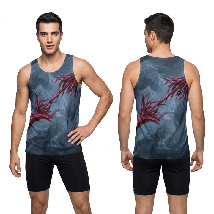 Camiseta de tirantes unisex - Tensión de cordón carmesí