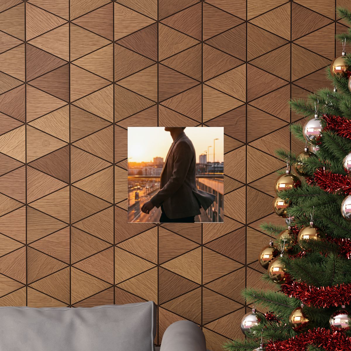 Matte Vertical Poster - Golden Hour Walk (8×10 & 36×54) |...