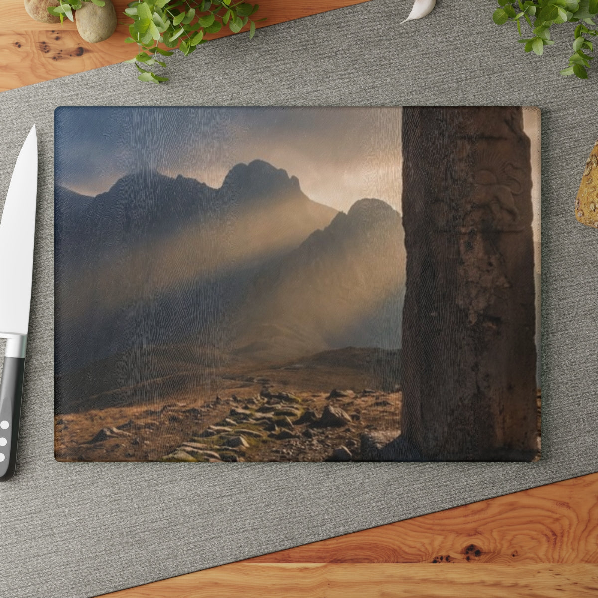 Glass Cutting Board - Mystic Monolith Ancient Persian... |...