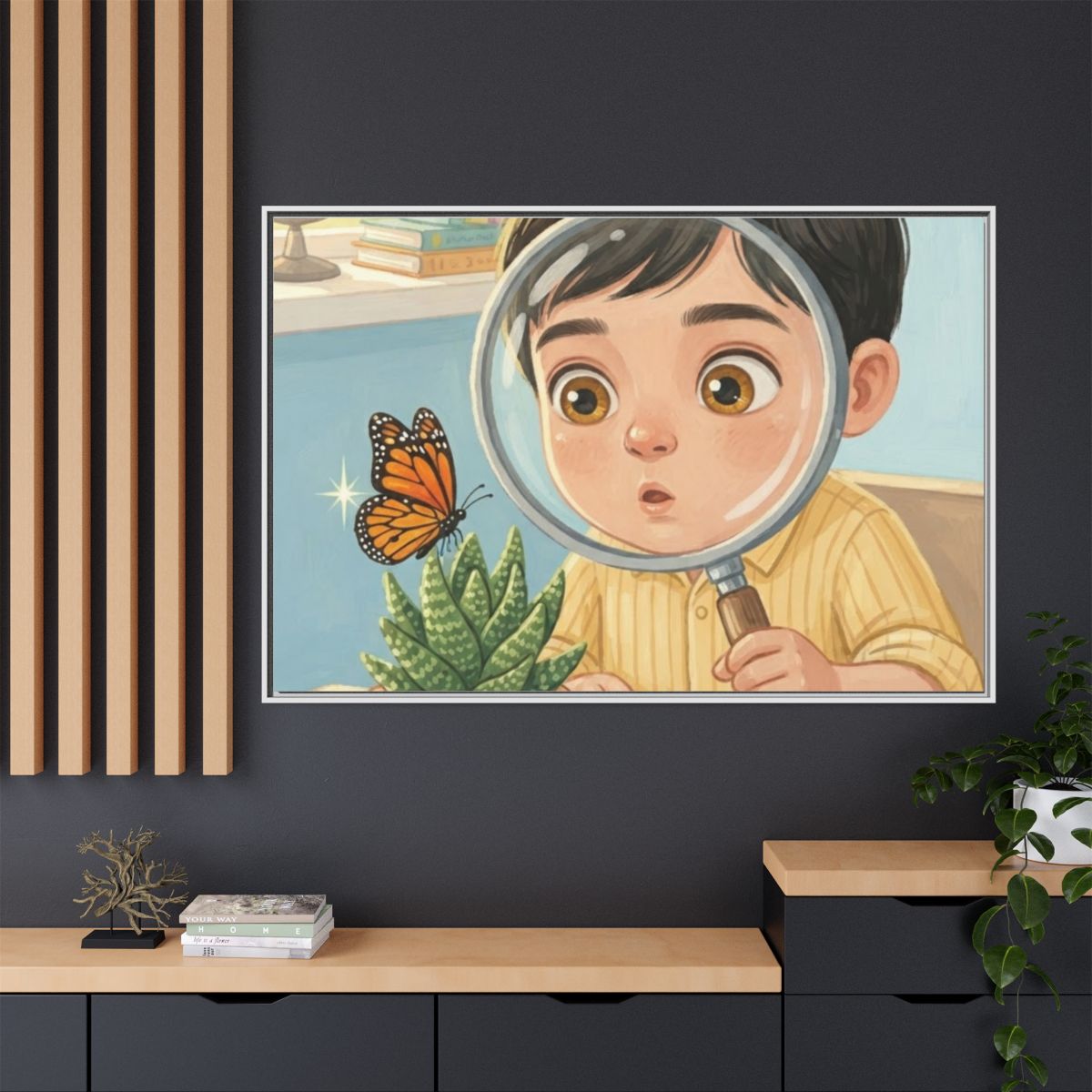 Matte Canvas Framed - Curious Naturalist — White / 1.25"......