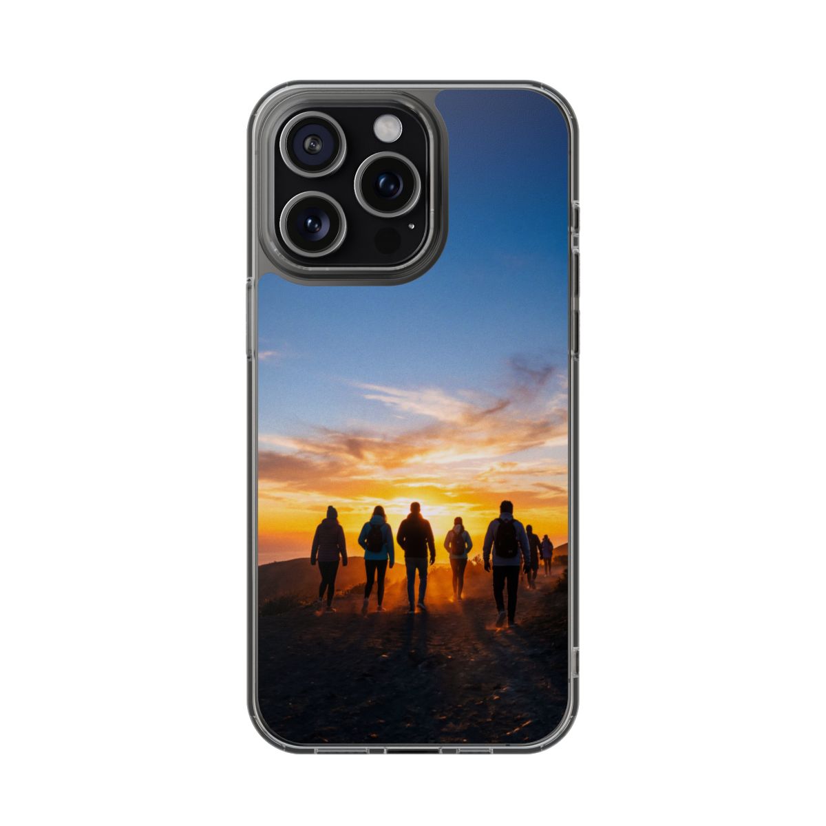 Clear Impact-Resistant Cases - Clear Phone Case - Sunset...