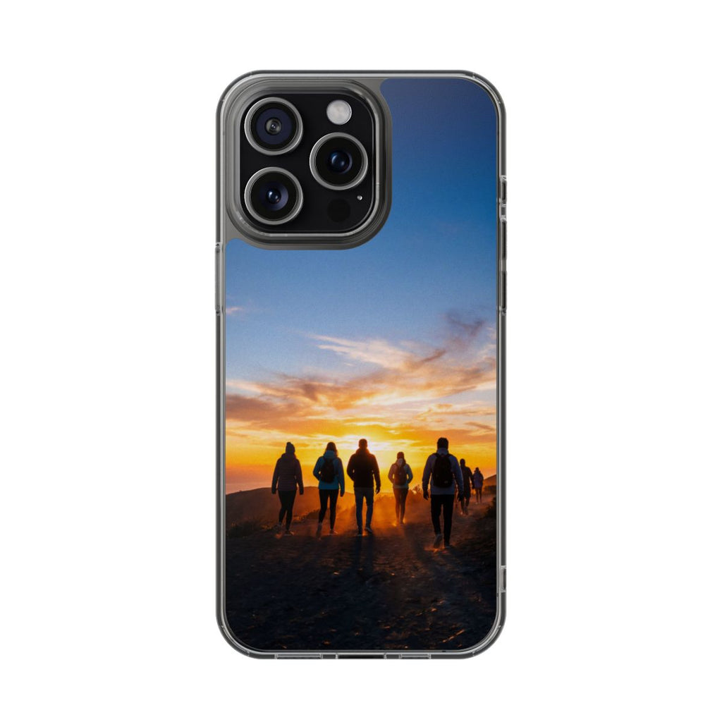 Clear Impact-Resistant Cases - Clear Phone Case - Sunset...