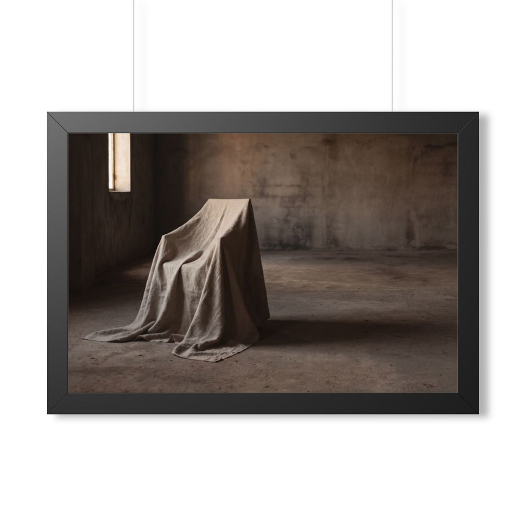Framed Horizontal Poster - Draped Silence Still Life Art......