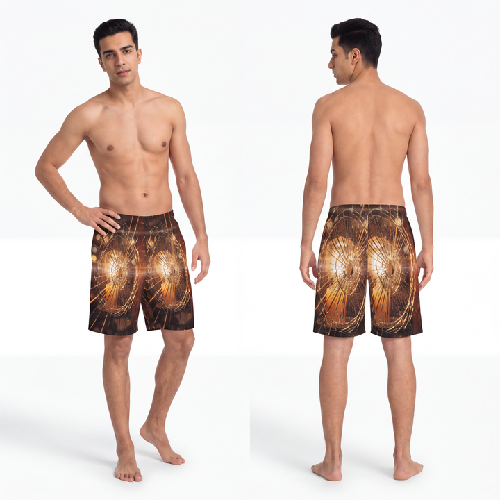 Men's Board Shorts - Shattered Amber Light
