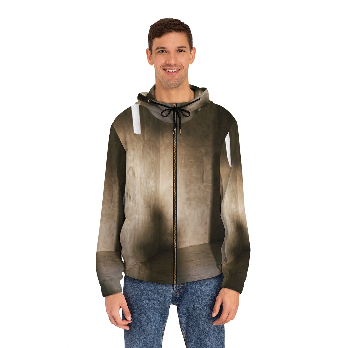 Men's Full-Zip Hoodie - Shadows of the Citadel moody... |...