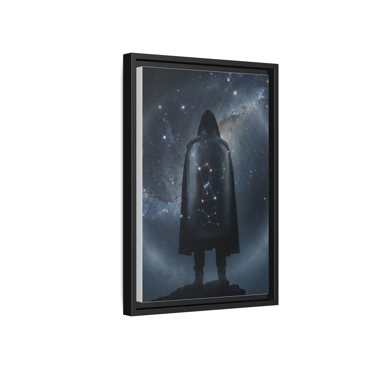 Framed Matte Canvas - Cosmic Sentinel — Black / 1.25" (8×10, 9×12, 11×14, 12×16, 10×20, 12×18, 16×20, 16×24, 18×24, 12×36, 20×24, 16×32, 20×30, 24×30, 24×32, 16×48, 24×36, 24×48, 30×40, 20×60, 32×48, 30×60 & 40×60)