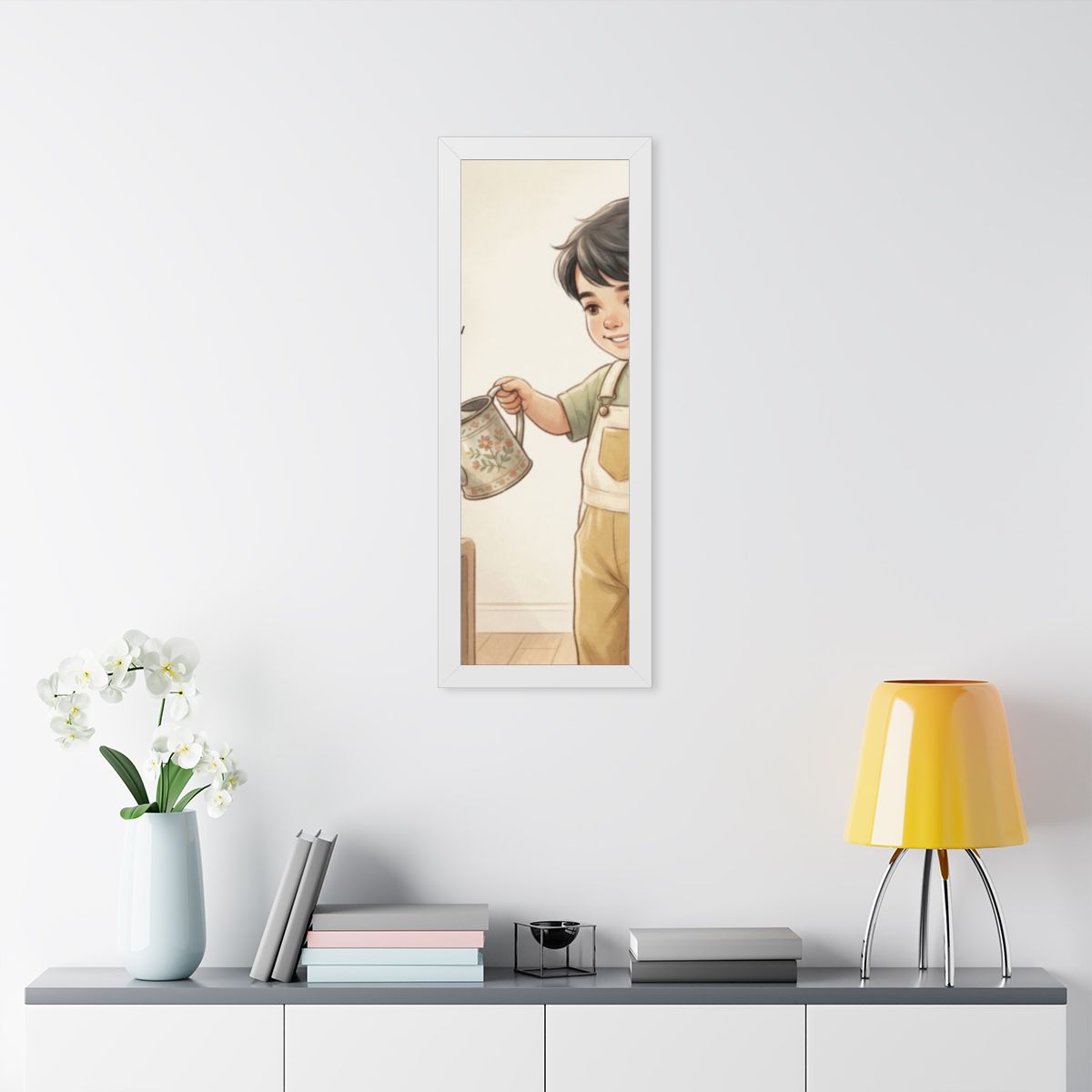Framed Vertical Poster - Daily Growth Art — White (11×14......