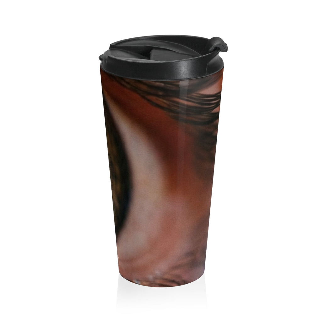 Stainless Steel Travel Mug - Amber Iris Reflection Fine Art...